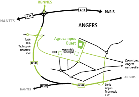 Access map to IGEPP's localisation in Angers
